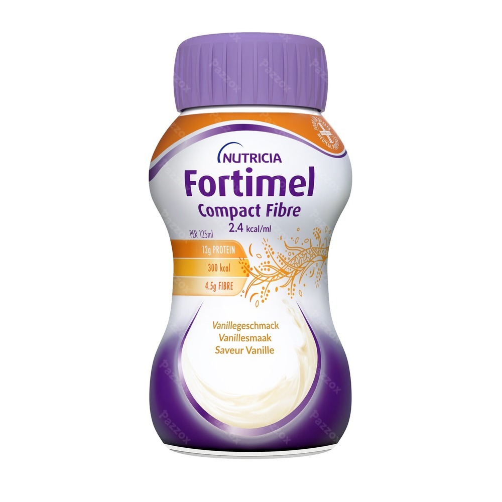 Fortimel Compact Fiber 2.4kcal Vanille 4x125ml
