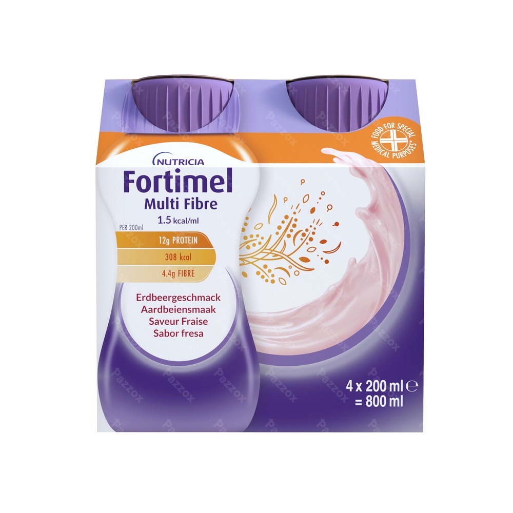 Fortimel Multifiber 1.5kcal fraise 4x200ml