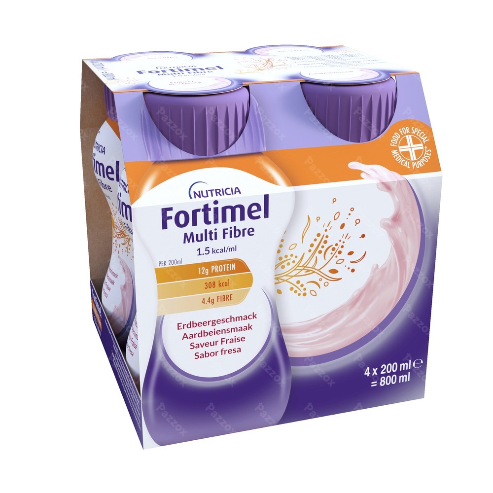 Fortimel Multifiber 1.5kcal fraise 4x200ml