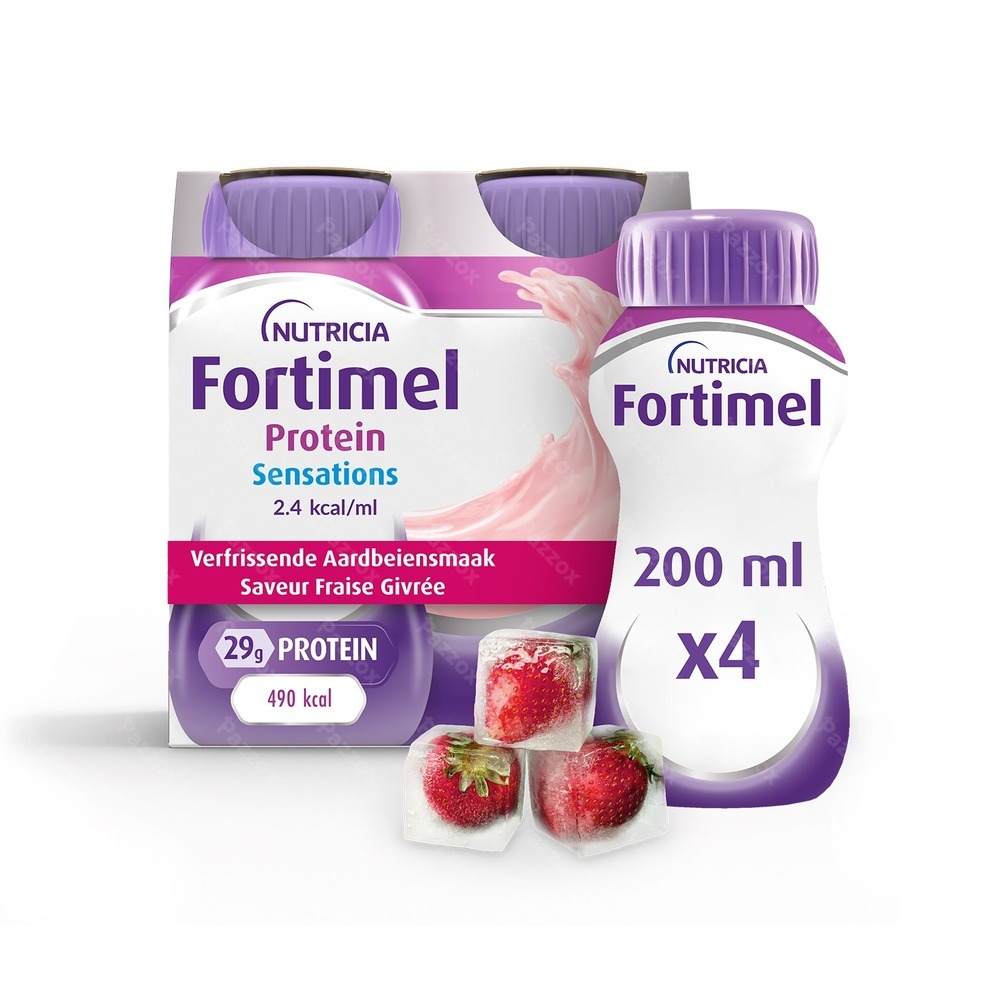 Fortimel Protein 2.4kcal Fraise Frais 4x200ml