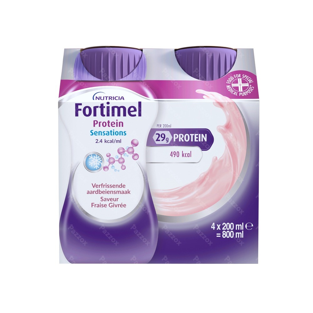 Fortimel Protein 2.4kcal Fraise Frais 4x200ml