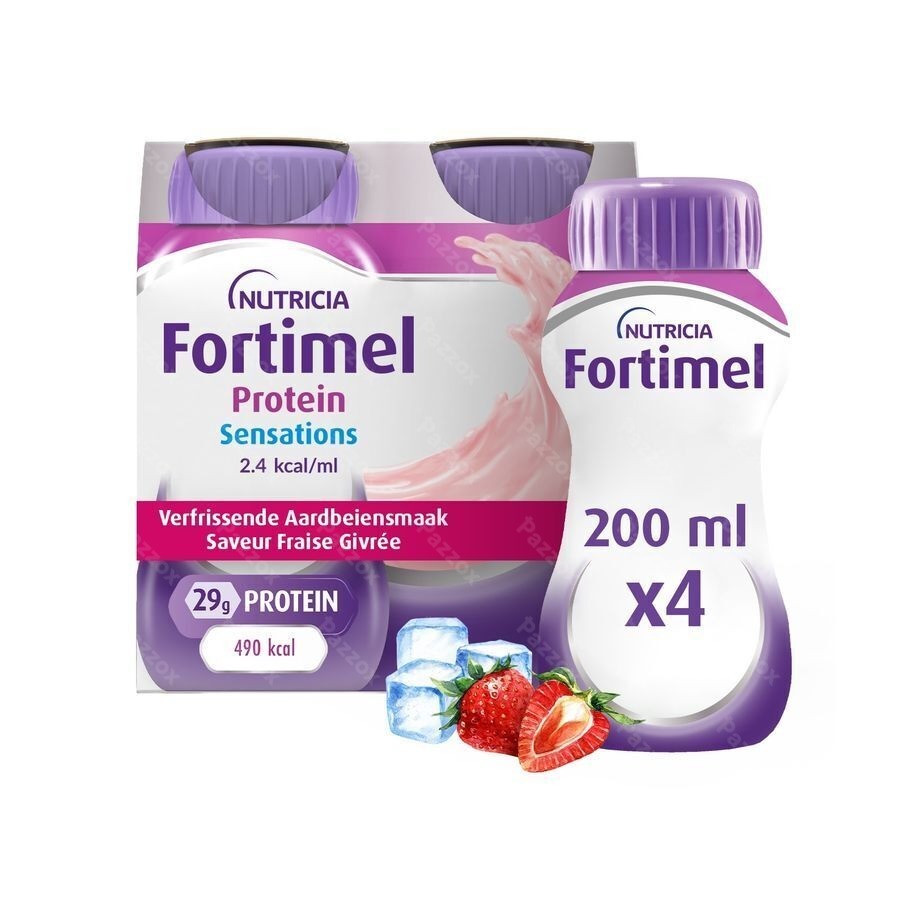 Fortimel Protein 2.4kcal Fraise Frais 4x200ml