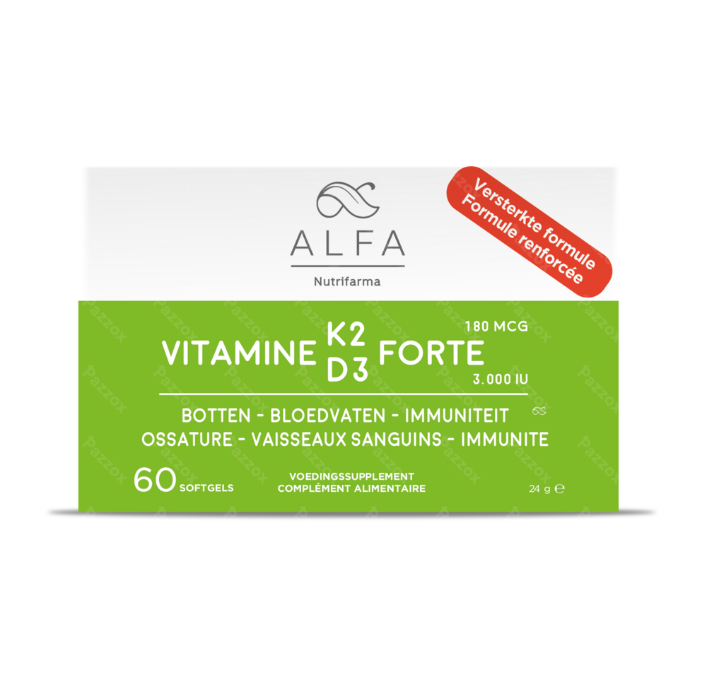 Alfa Vitamine K2 D3 Forte 60 Softgels