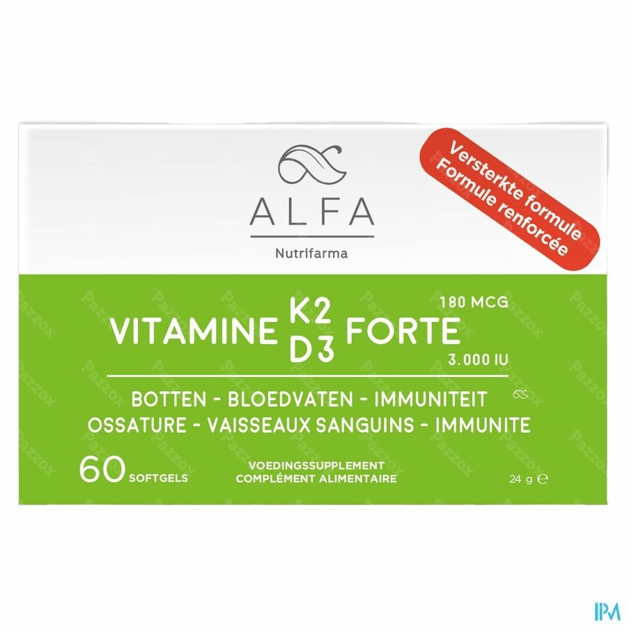 Alfa Vitamine K2 D3 Forte 60 Softgels