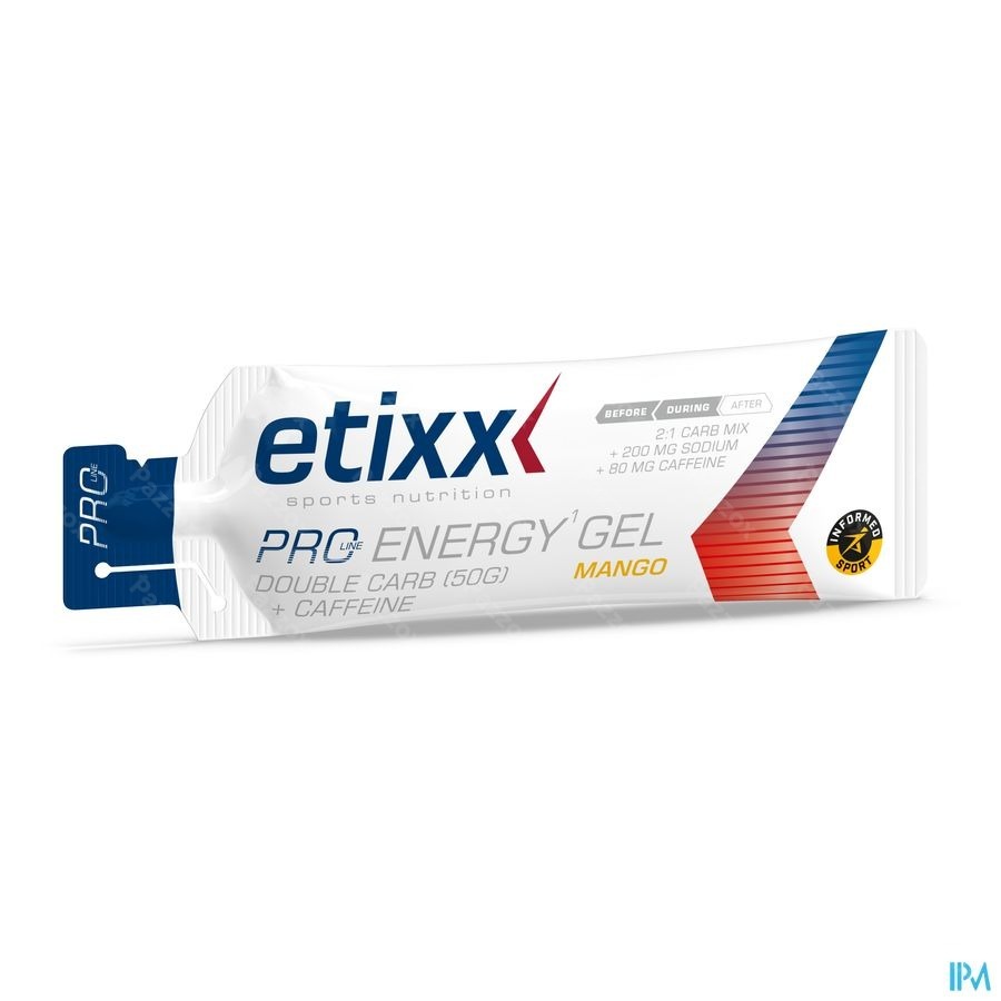 Etixx Double Carb Energy Gel Line + Caffeine Mango 12x60ml 