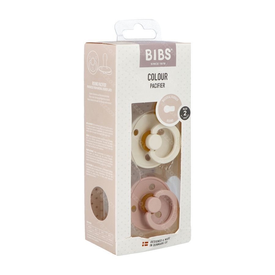 Bibs 2 Sucette Duo Ivory&blush