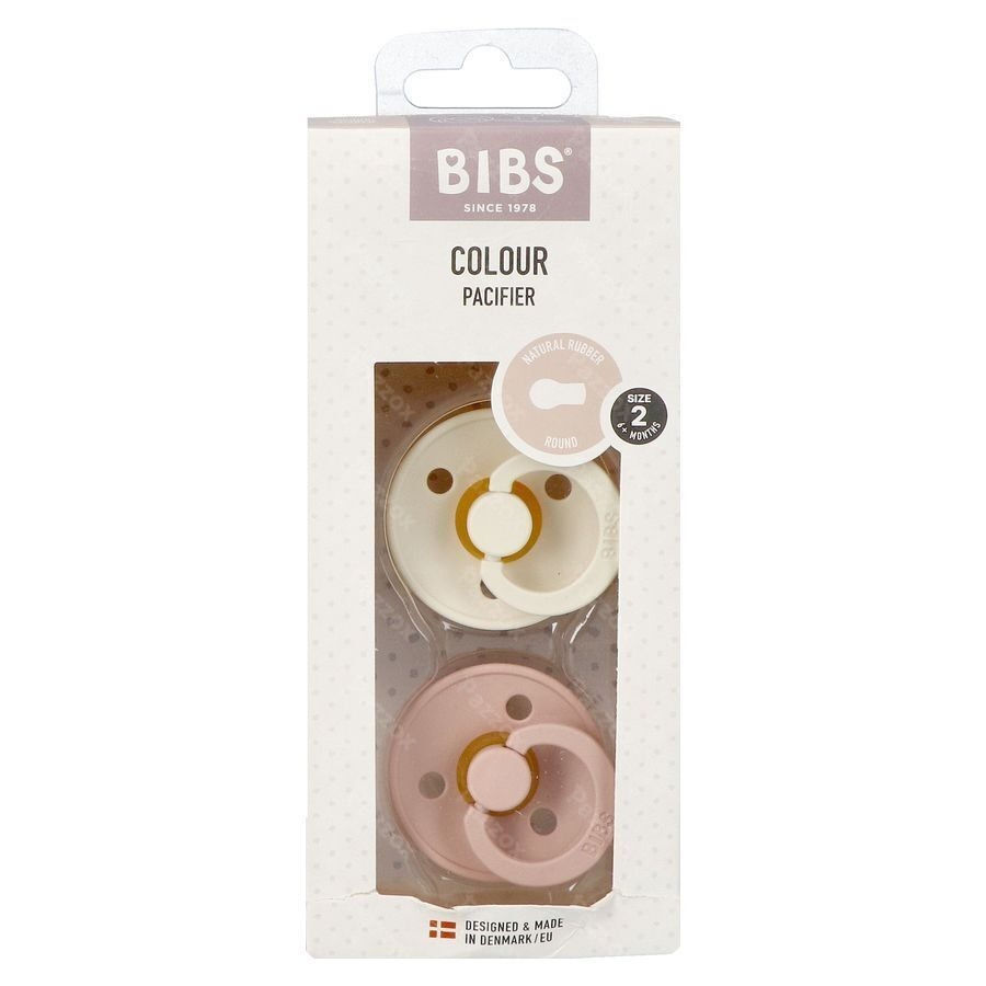 Bibs 2 Sucette Duo Ivory&blush