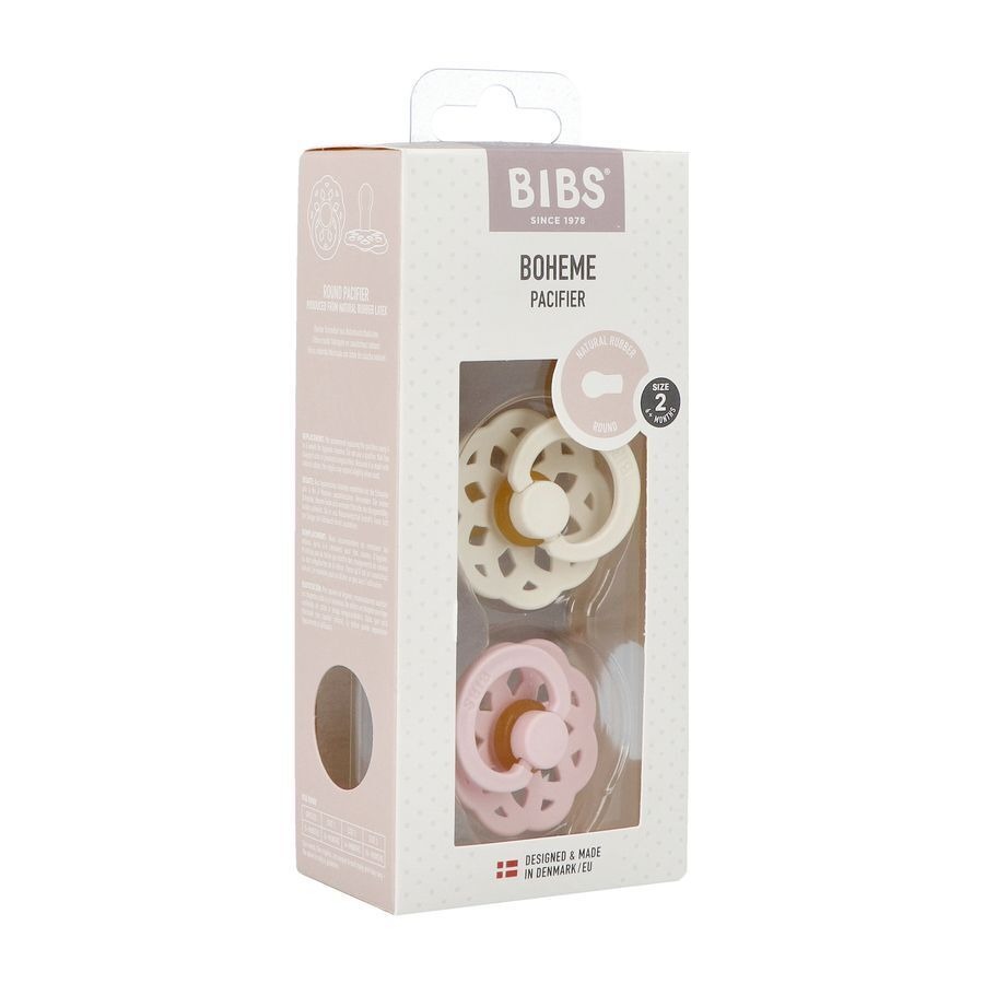 Bibs 2 Sucette Boheme Duo Ivory&blossom
