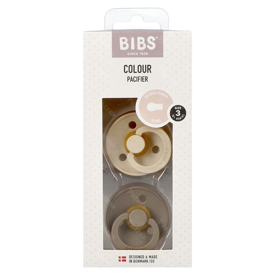 Bibs 3 Sucette Duo Vanilla&dark Oak