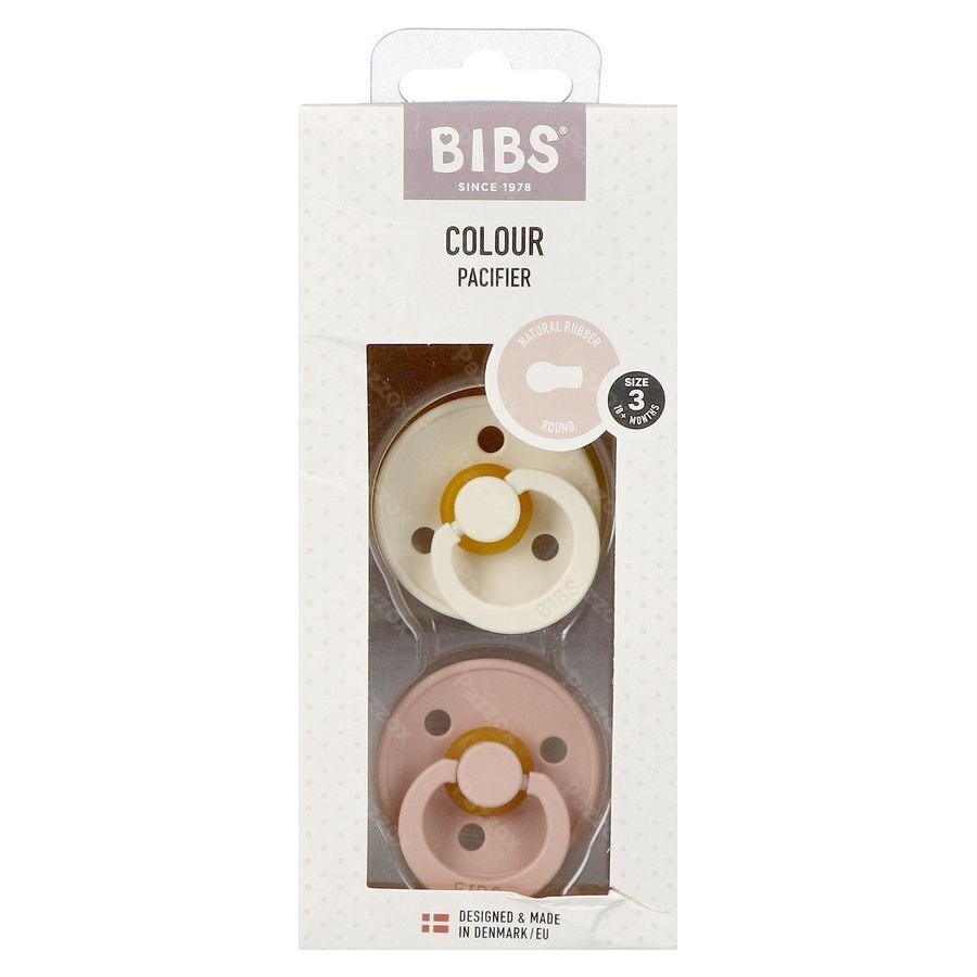 Bibs 3 Sucette Duo Ivory&blush