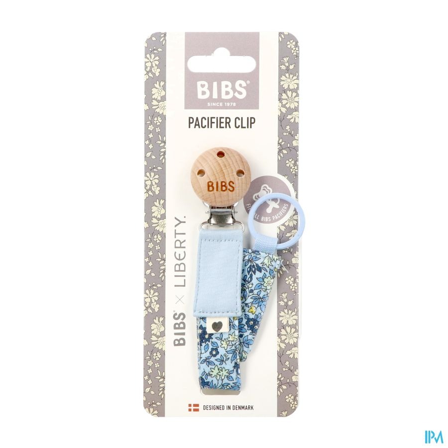 Bibs Attache Sucette Liberty Blue