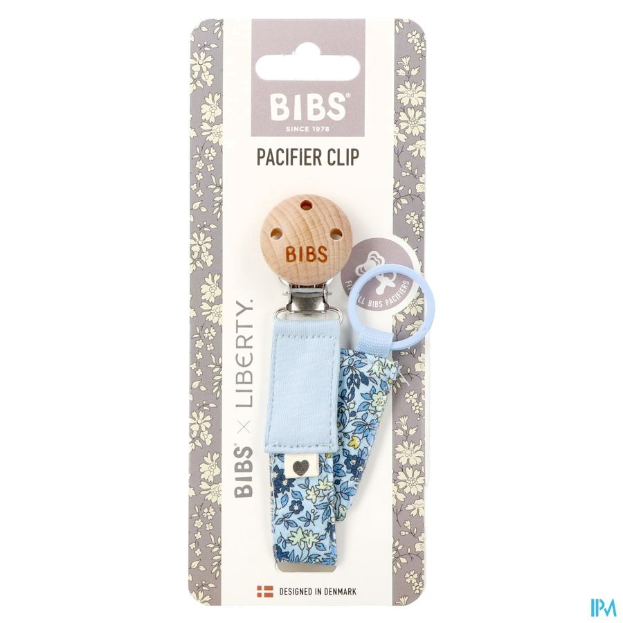 Bibs Attache Sucette Liberty Blue