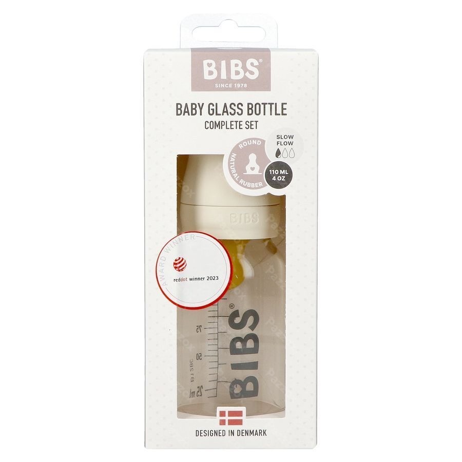 Bibs Biberon Verre 110ml Set Complet Ivory