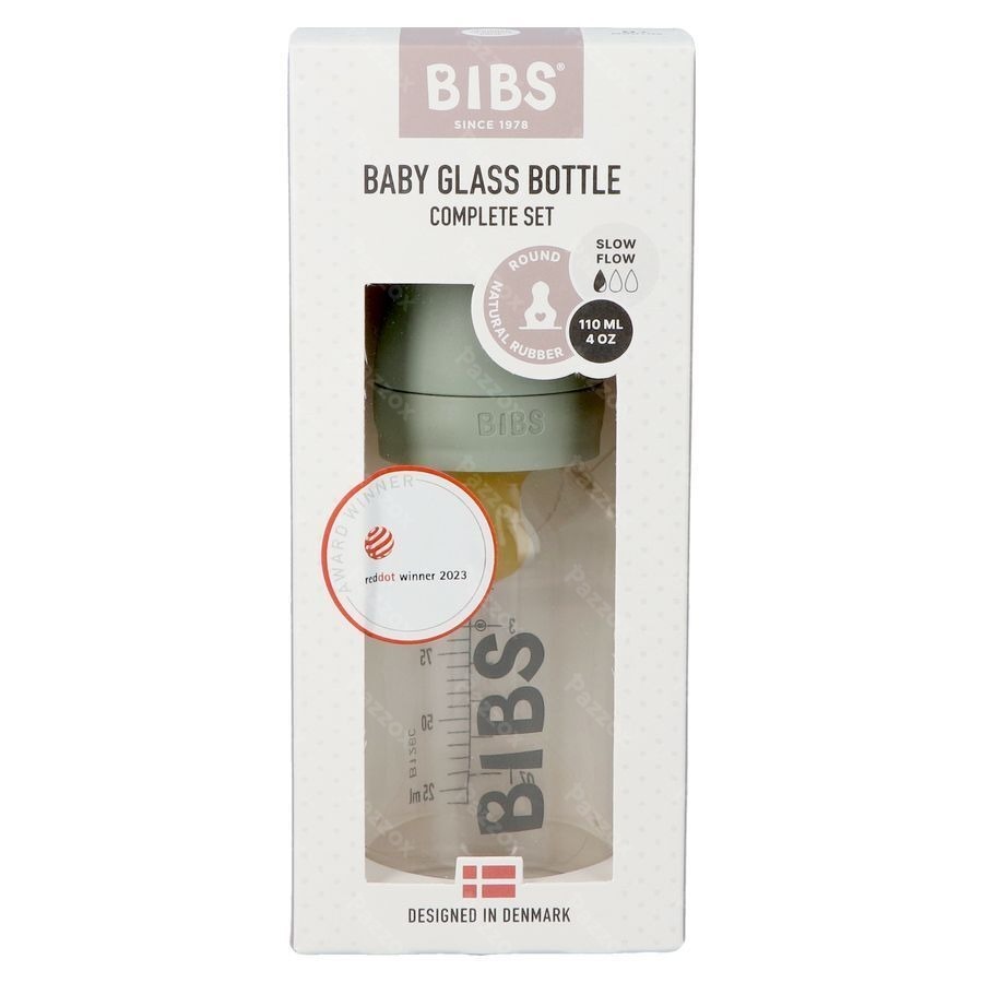 Bibs Biberon Verre 110ml Set Complet Sage