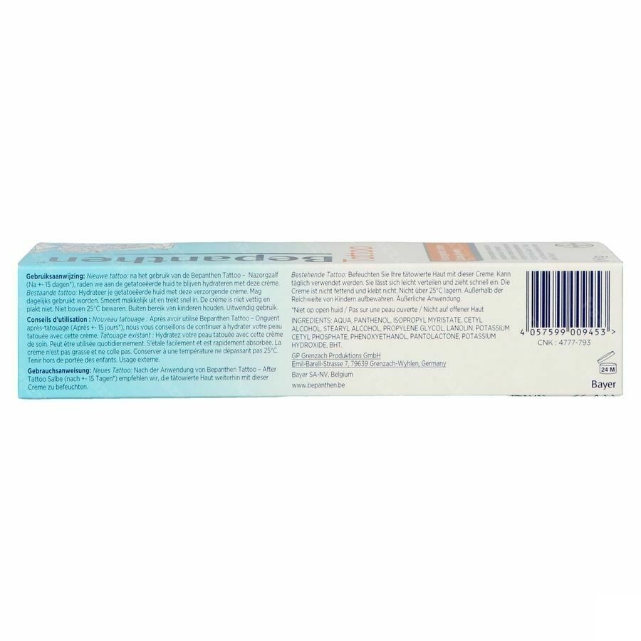 Bepanthen Tattoo Creme Soins Tube 100g