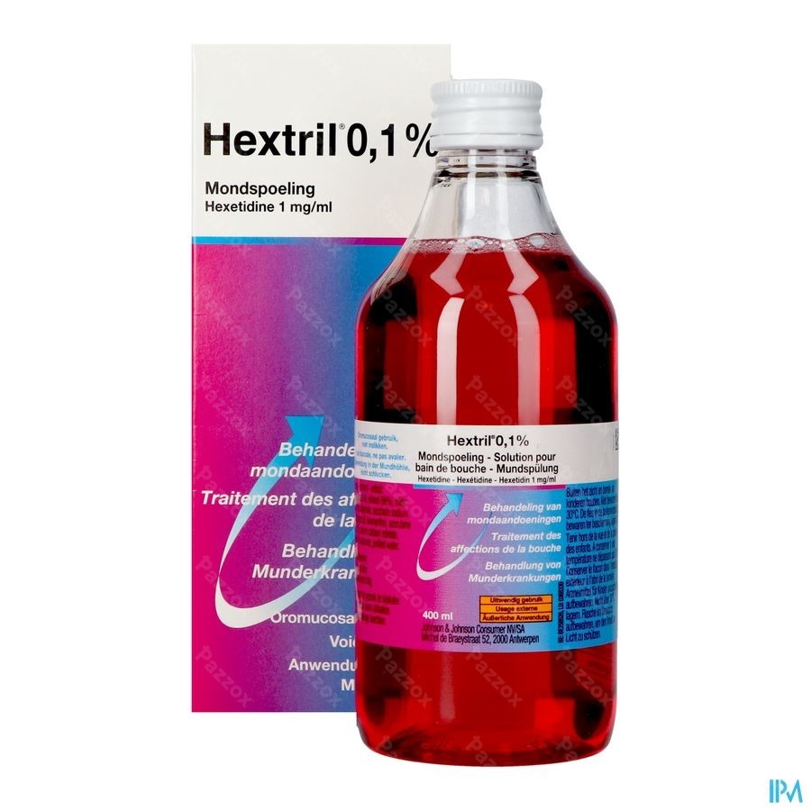 Hextril 0,1% Sol Bain Bouche 400ml