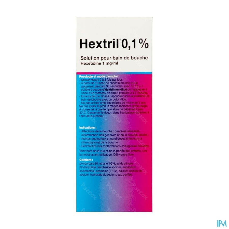 Hextril 0,1% Sol Bain Bouche 400ml