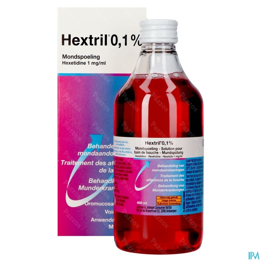 Hextril 0,1% Sol Bain Bouche 400ml