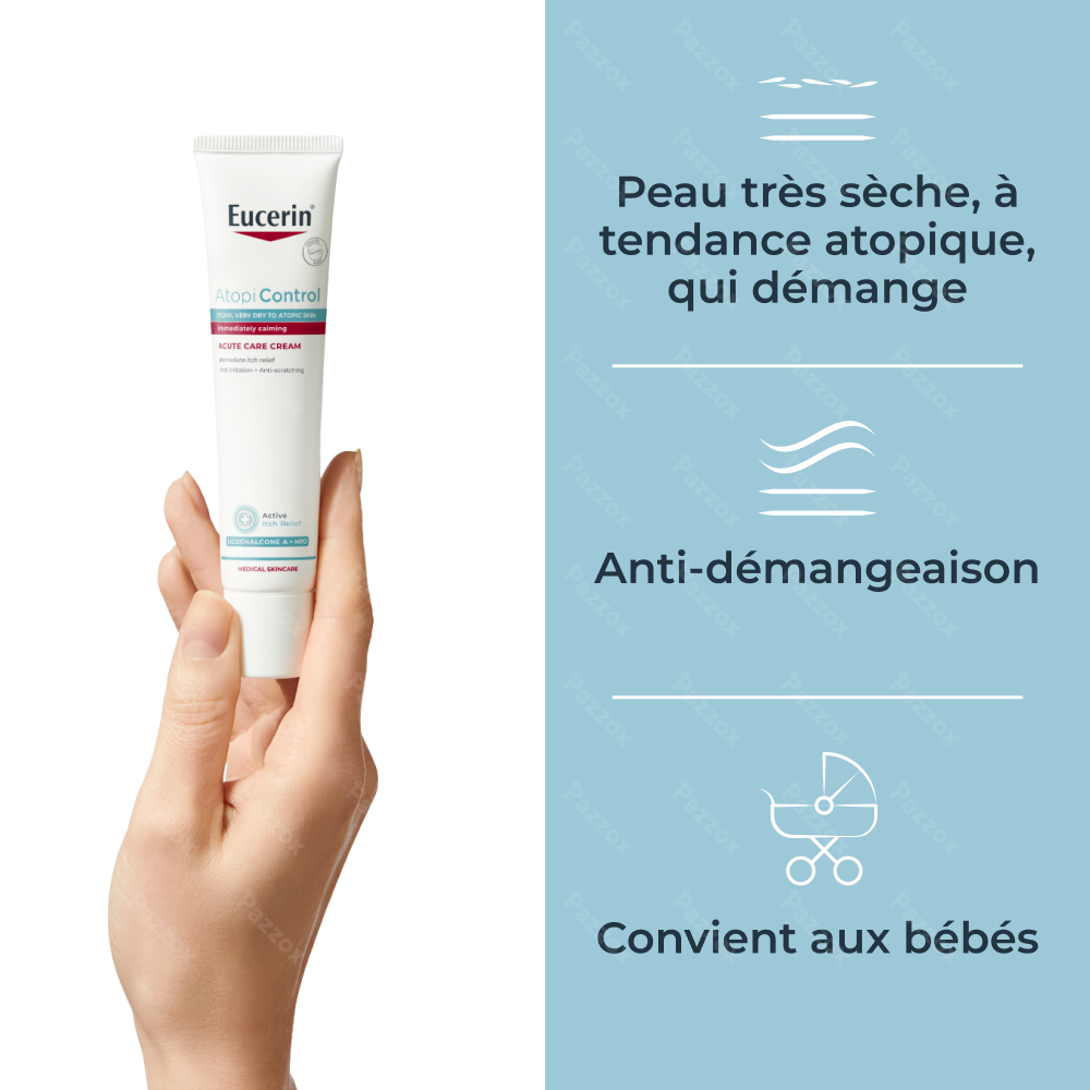 Eucerin AtopiControl Crème Calmante Intensive Peau Sèche à tendance Atopique Tube 40ml