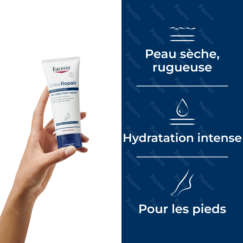 Eucerin UreaRepair Crème Pieds 10% d'Urée Peau Très Sèche et Rugueuse Tube 100ml