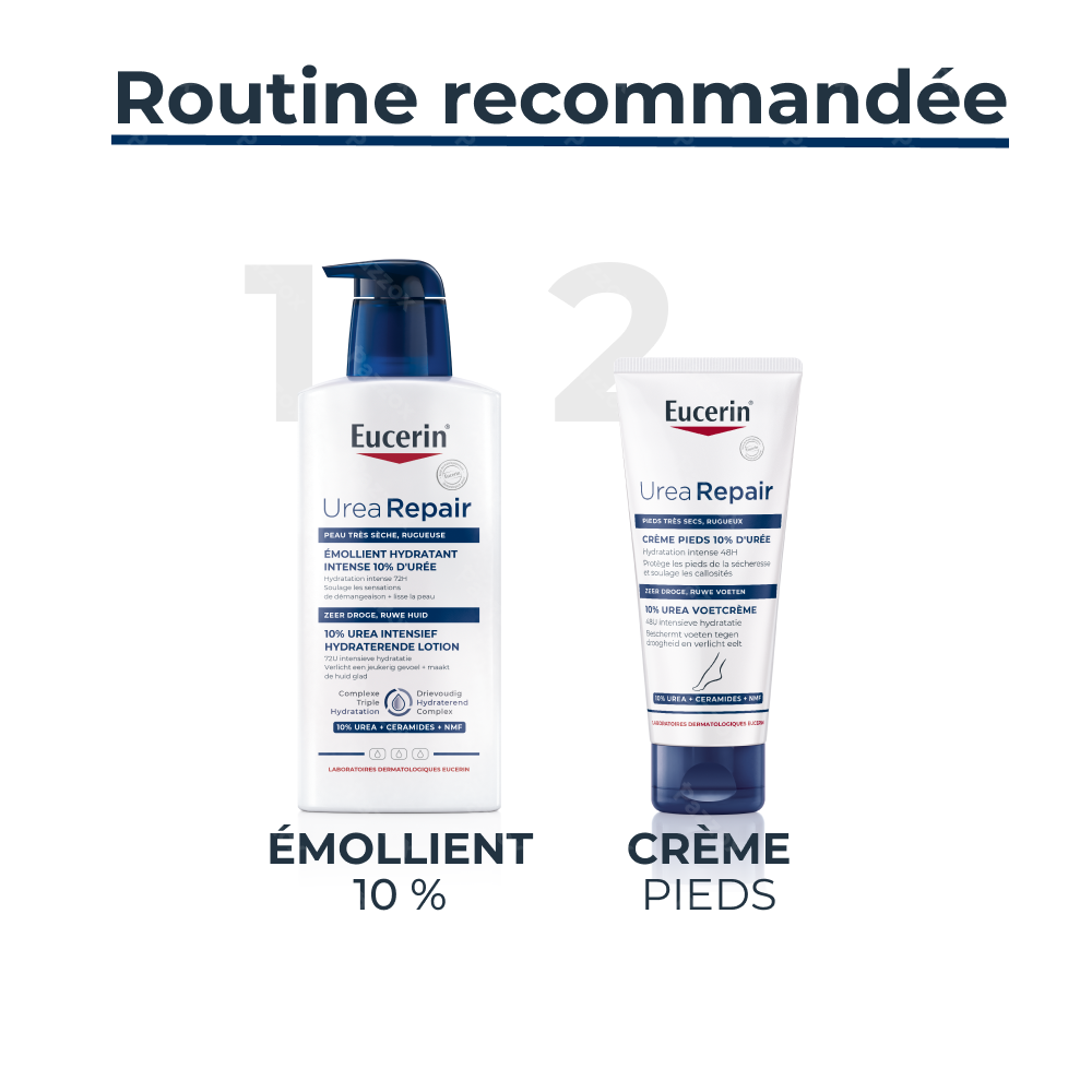 Eucerin UreaRepair Crème Pieds 10% d'Urée Peau Très Sèche et Rugueuse Tube 100ml