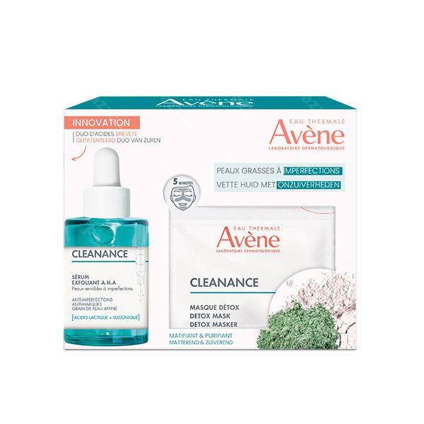 Avène Cleanance Serum Exfoliant 30ml + Masque Détox 12ml