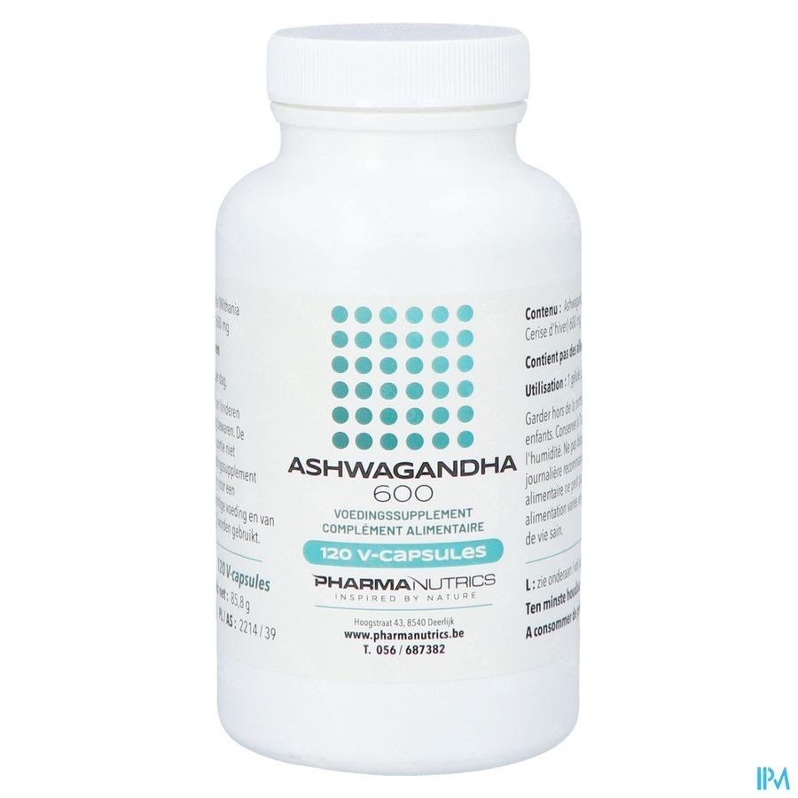 Ashwagandha 600 Pharmanutrics V-caps 120