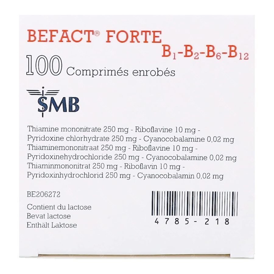 Befact Forte B1-B2-B6-B12 100 Comprimés