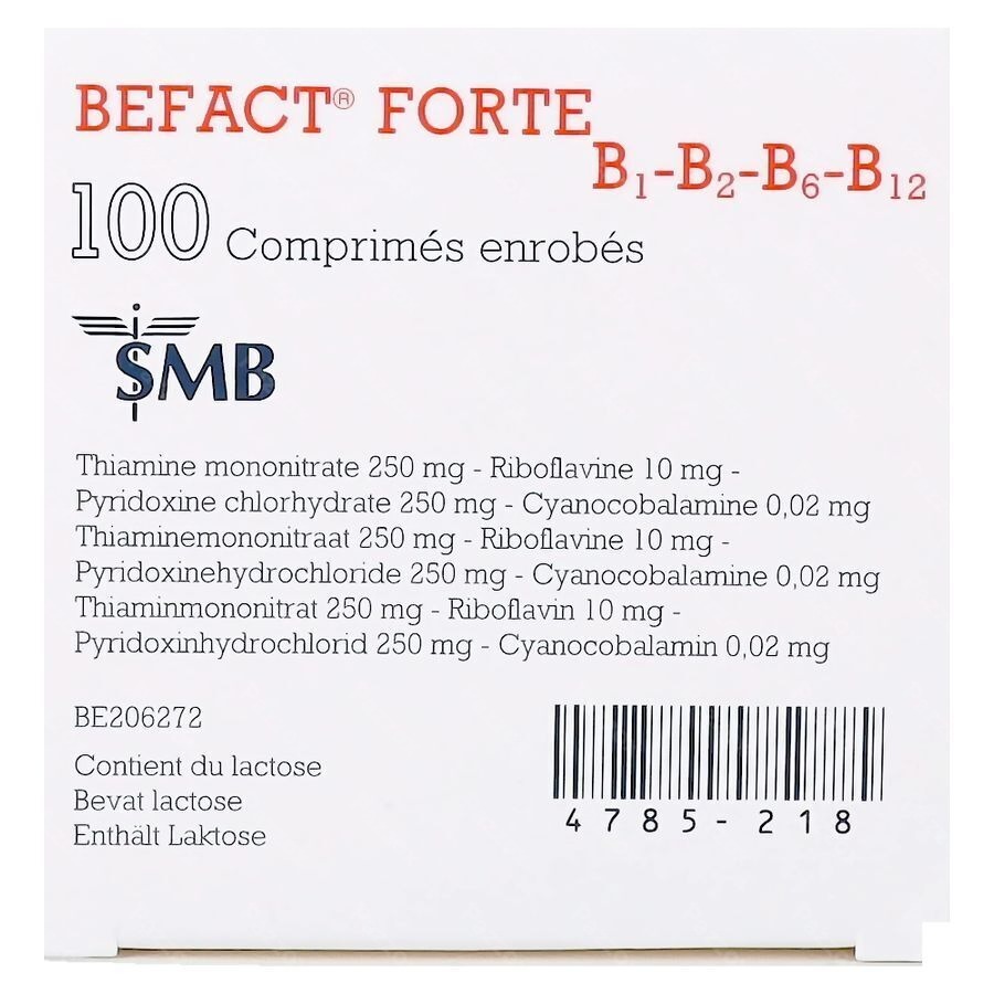 Befact Forte B1-B2-B6-B12 100 Comprimés