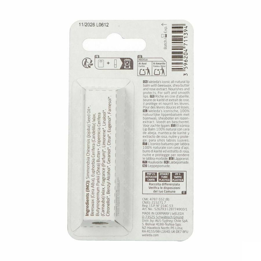 Weleda Everon Baume de Lèvres Stick 4,8 g