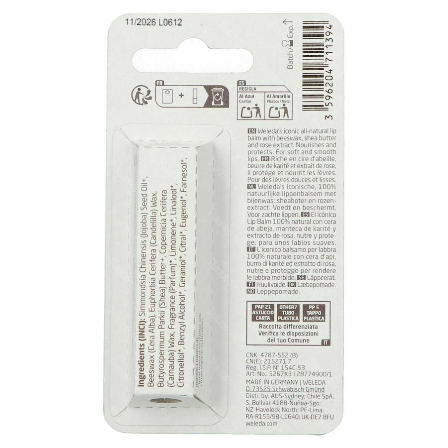Weleda Everon Baume de Lèvres Stick 4,8 g
