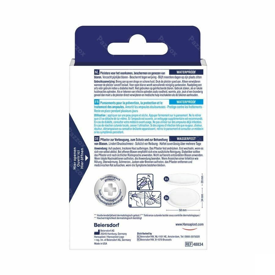 Hansaplast Pansement Ampoules Sos Mix 5