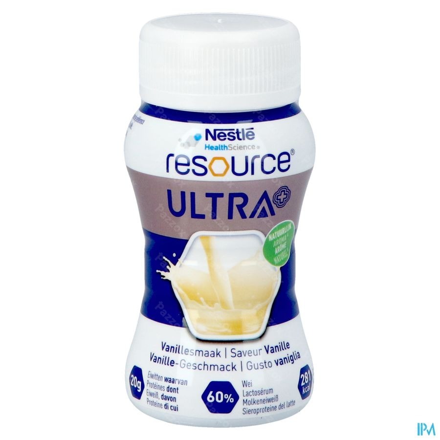 Resource Ultra+ Saveur Vanille 4x125ml Nf