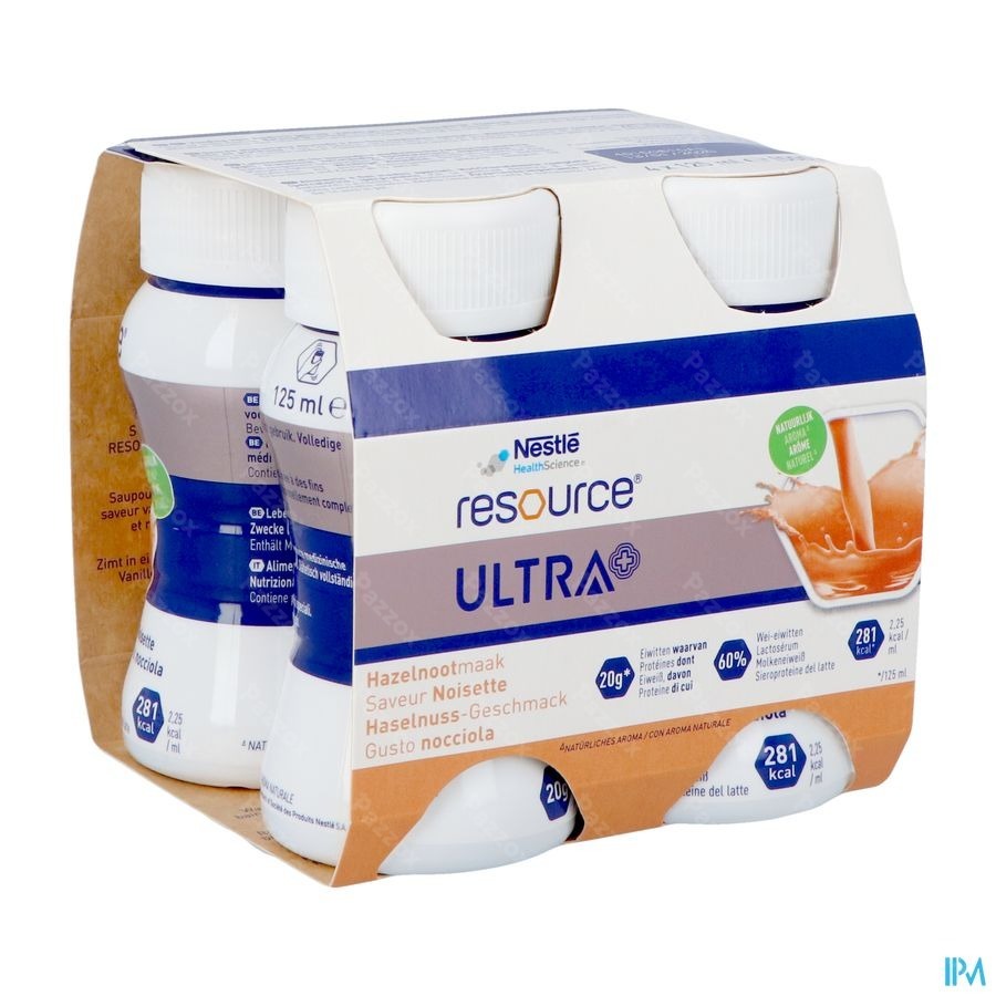 Resource Ultra+ Saveur Noisette 4x125ml