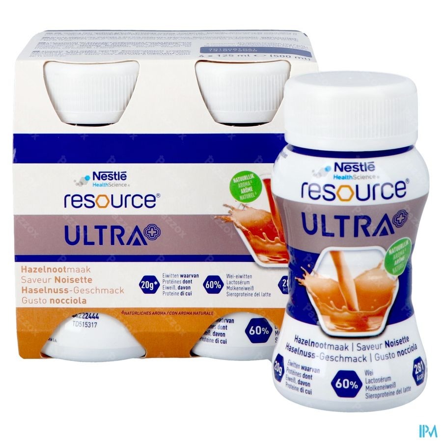 Resource Ultra+ Saveur Noisette 4x125ml