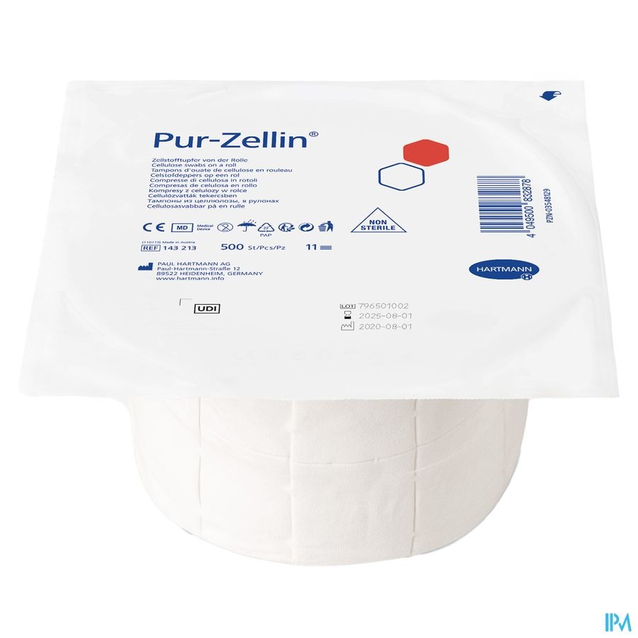 Pur Zellin Rouleau Tampons 4x5cm 500 1432330