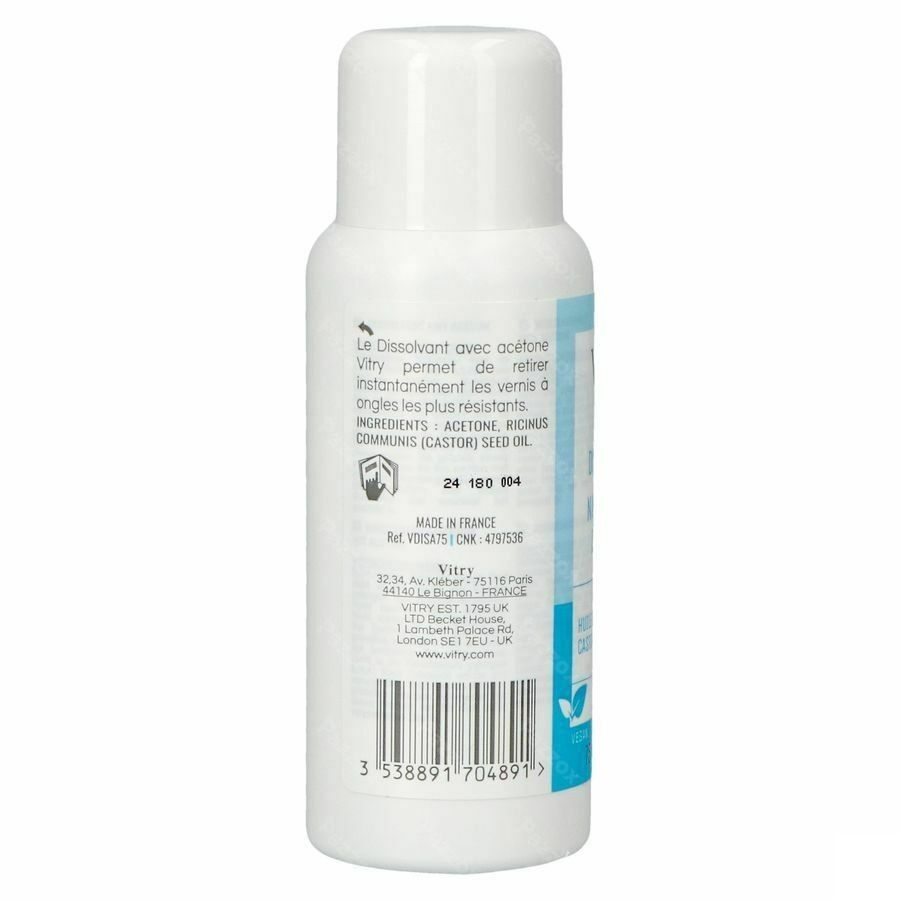 Vitry Dissolvant Acetone 75ml