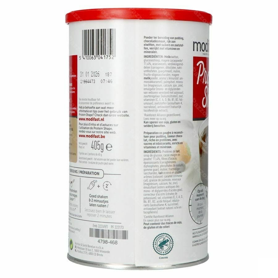 Modifast Protein Shape Pudding Chocolat 405g
