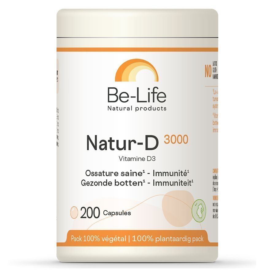 Be-Life Natur D Vitamine D 3000 200 Capsules