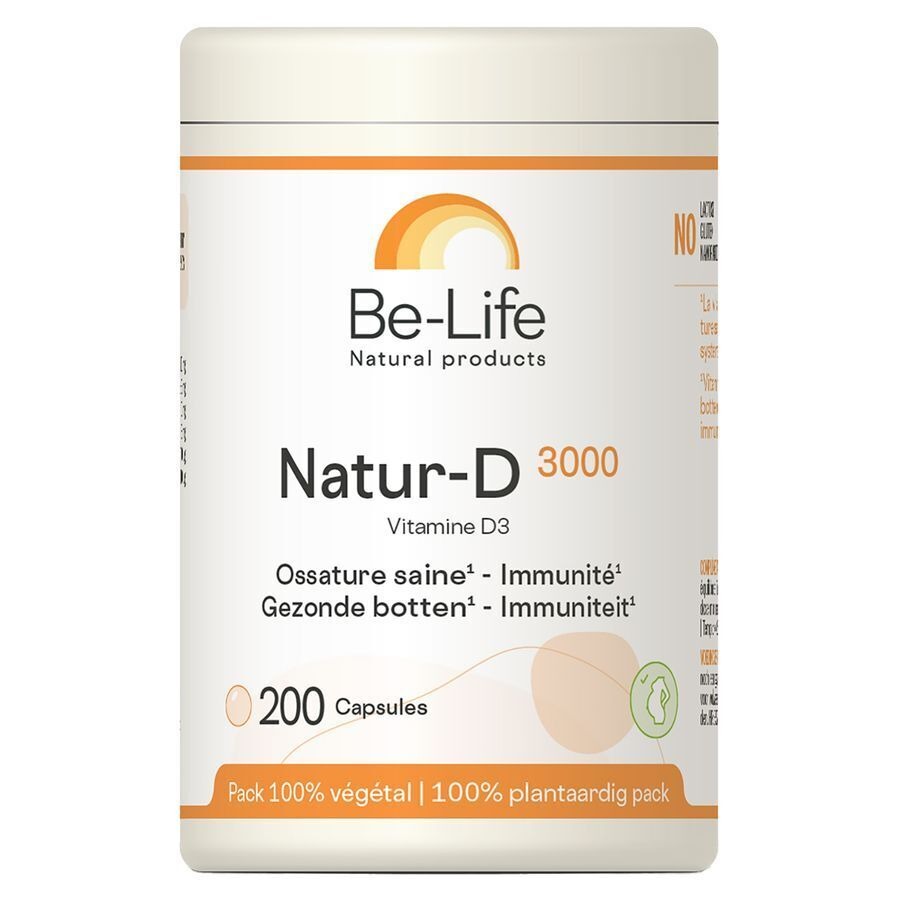 Be-Life Natur D Vitamine D 3000 200 Capsules
