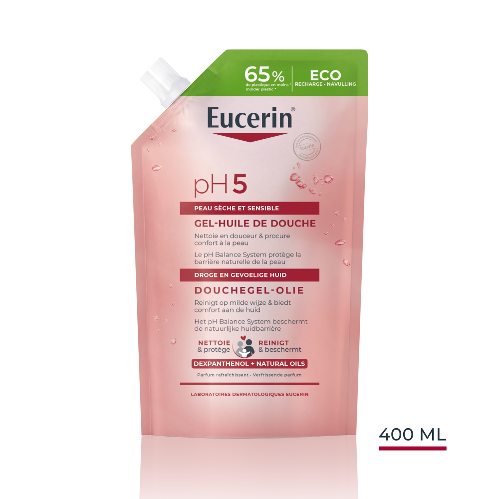 Eucerin pH5 Gel-Huile de Douche Peau Sèche et Sensible Recharge 400ml