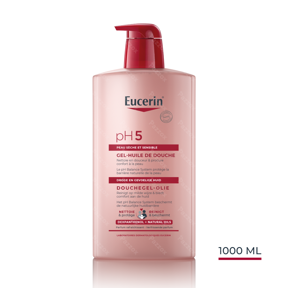 Eucerin pH5 Gel-Huile de Douche Peau Sèche et Sensible 1000ml