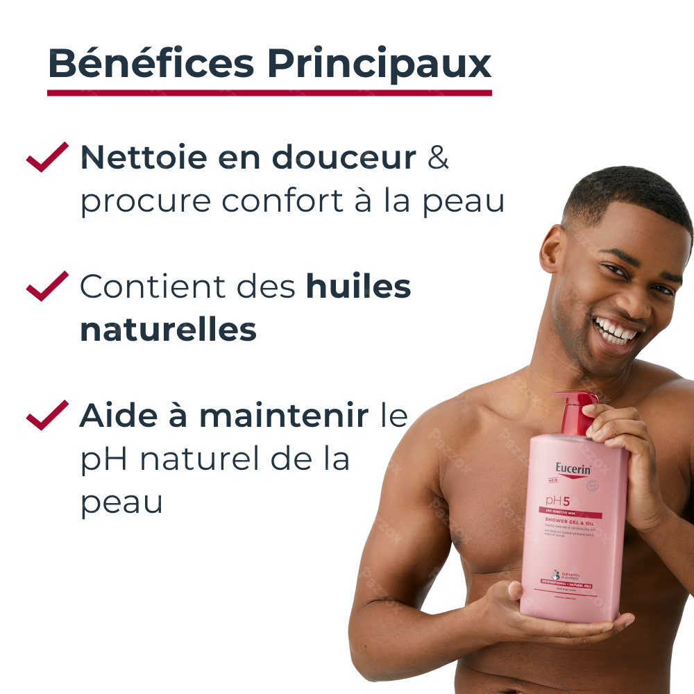 Eucerin pH5 Gel-Huile de Douche Peau Sèche et Sensible 1000ml