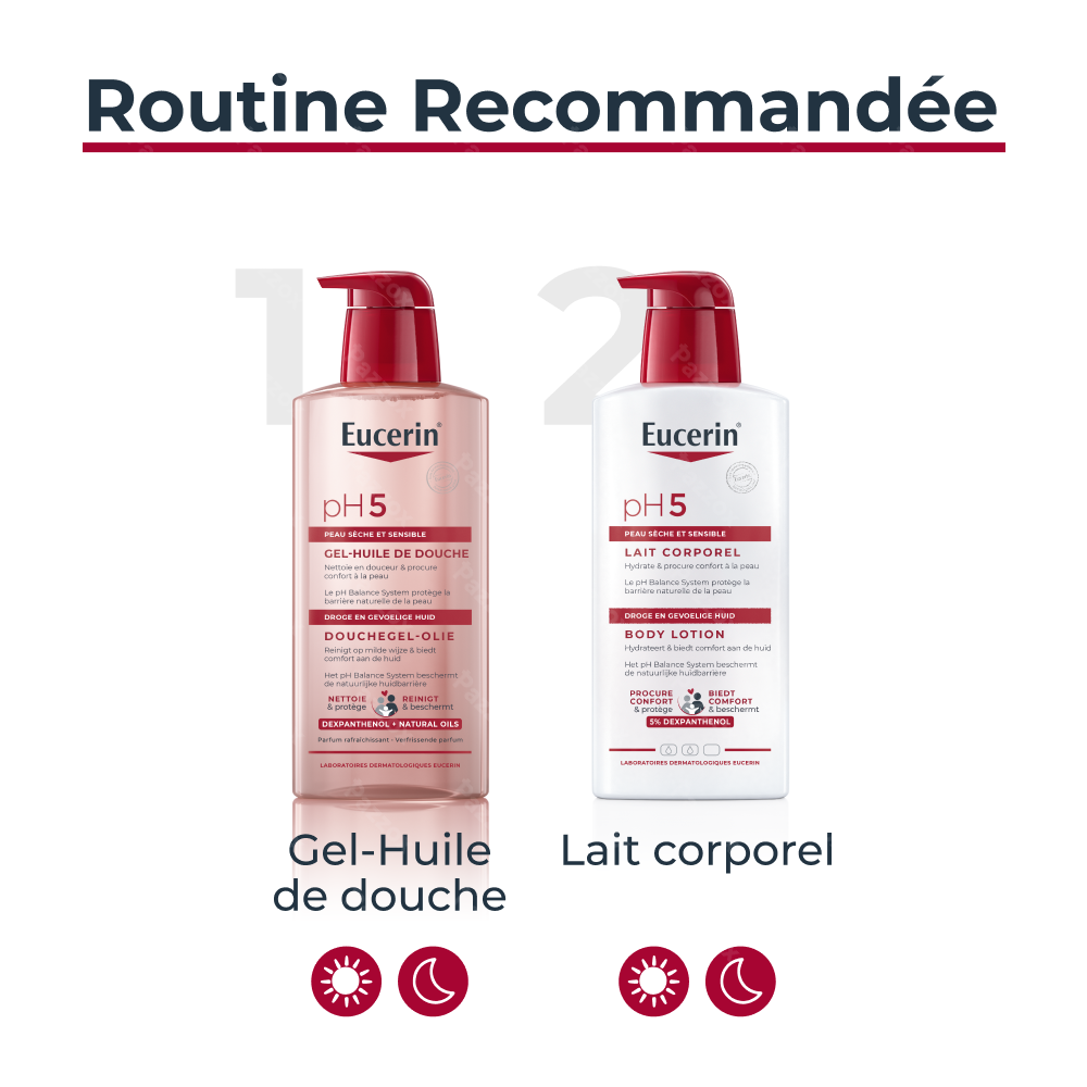 Eucerin pH5 Gel-Huile de Douche Peau Sèche et Sensible 1000ml