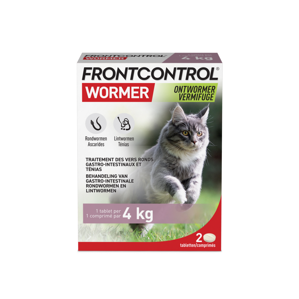 Frontcontrol Wormer Chats 2 Comprimés