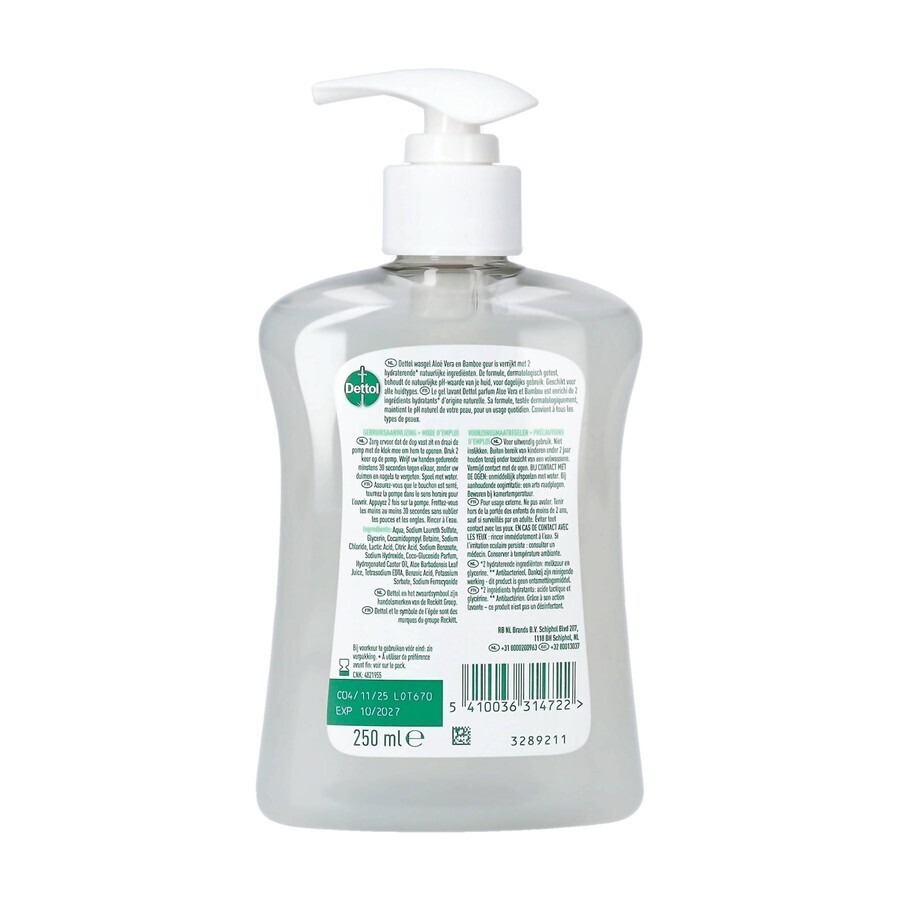 Dettol Gel Lavant Aloe Vera & Bambou 250ml