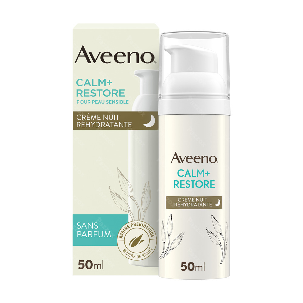 Aveeno Calm+Restore Crème de Nuit Réhydratante 50ml