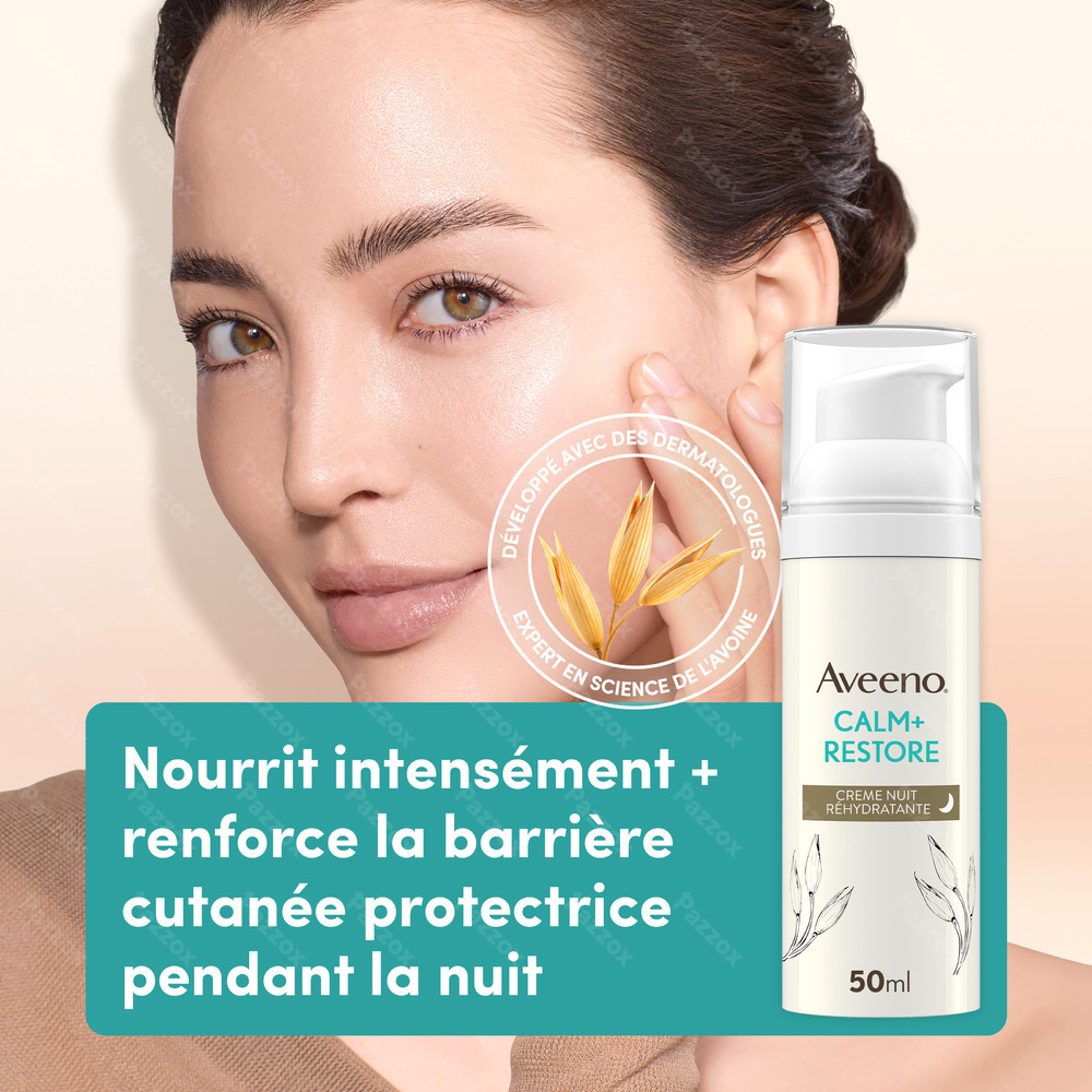 Aveeno Calm+Restore Crème de Nuit Réhydratante 50ml