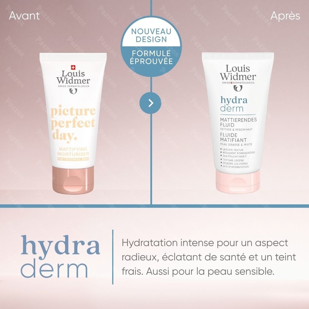 Louis Widmer Hydraderm Fluide Matifiant Tube 50ml