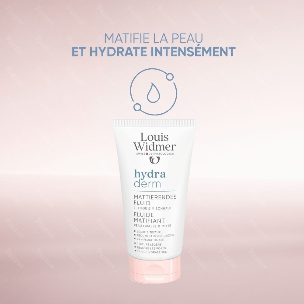 Louis Widmer Hydraderm Fluide Matifiant Tube 50ml